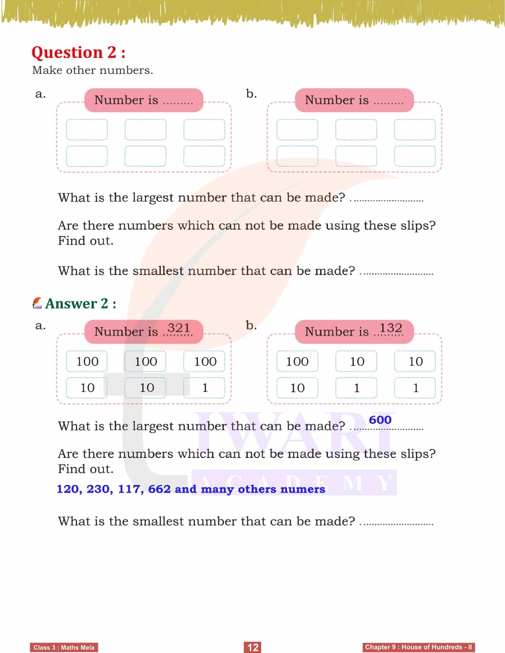 NCERT Solutions for Class 3 Maths Mela Chapter 9 Revision