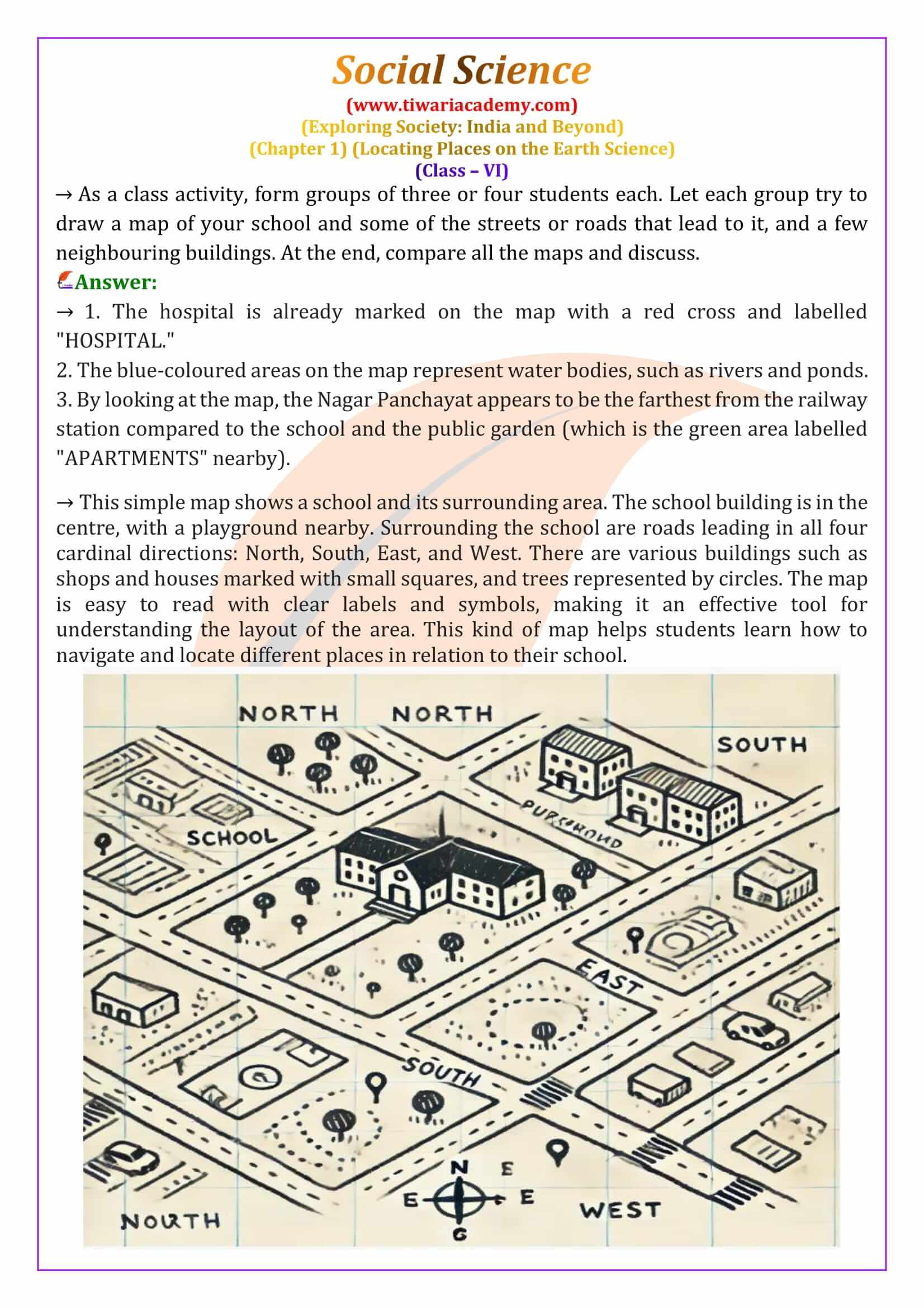 NCERT Solutions for Class 6 Social Science Chapter 1 Exercises