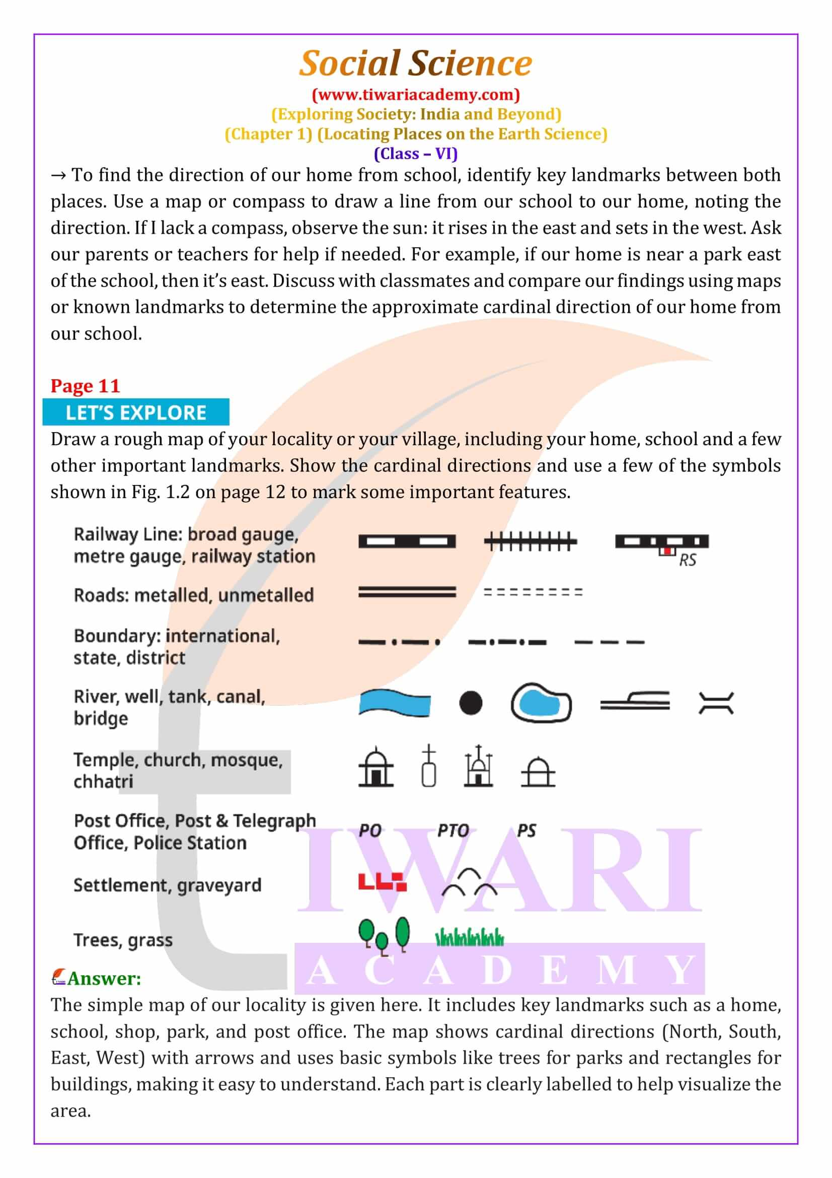 Class 6 Social Science Chapter 1 Question Answers