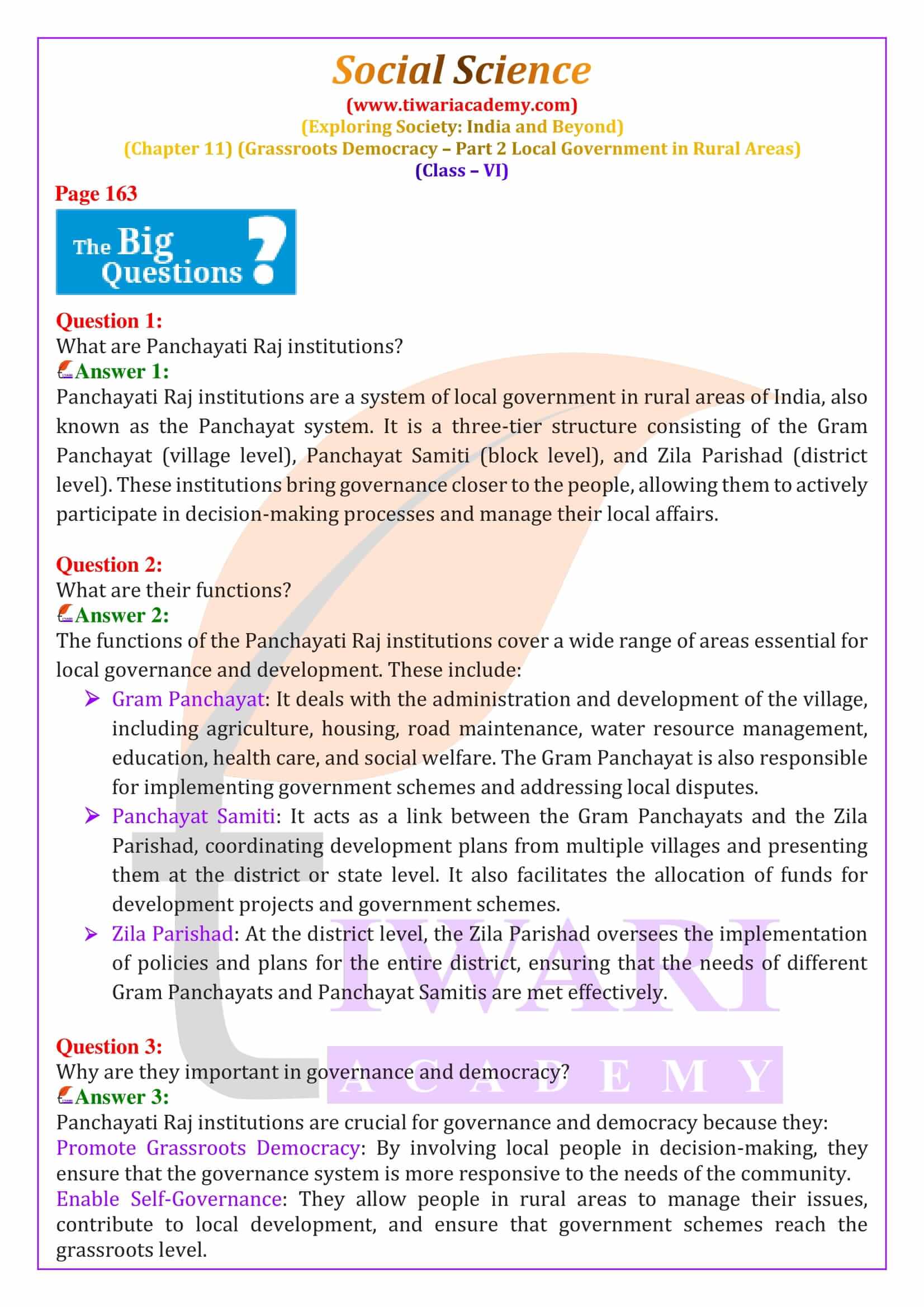 NCERT Solutions for Class 6 Social Science Chapter 11