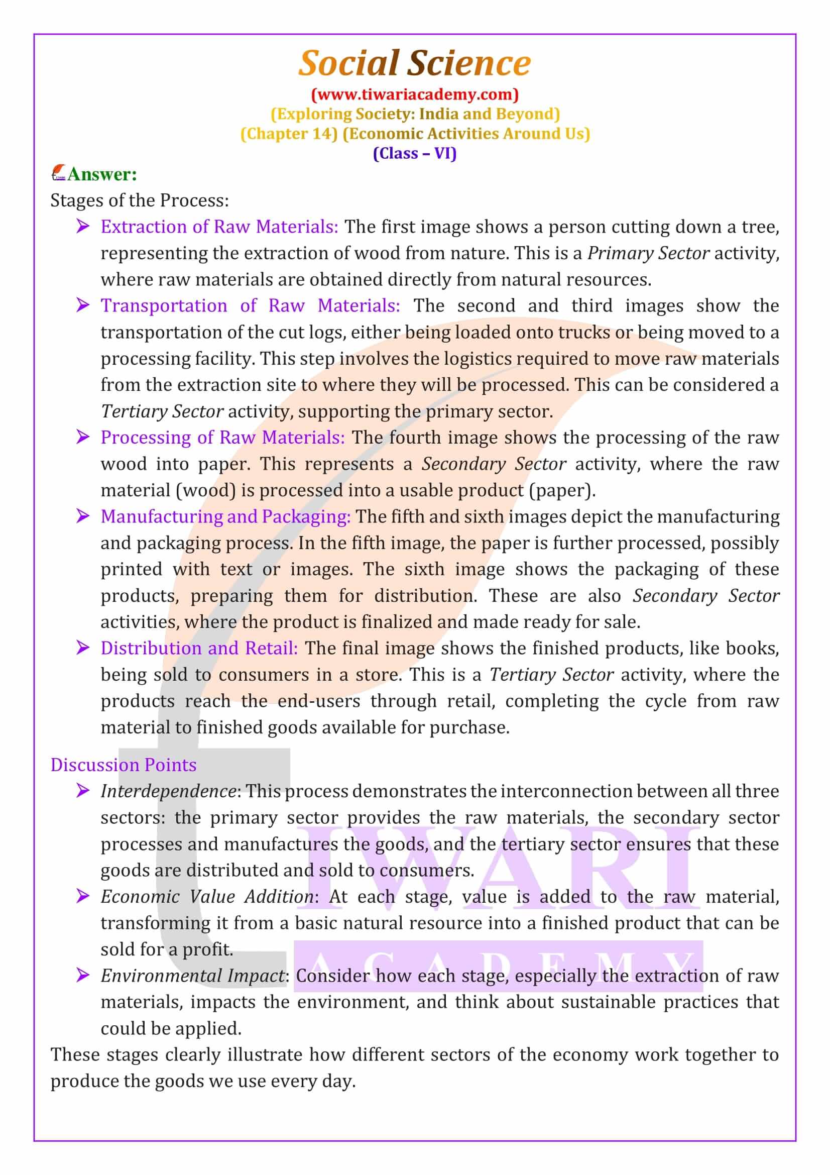 Class 6 Social Science Chapter 14 Question Answers