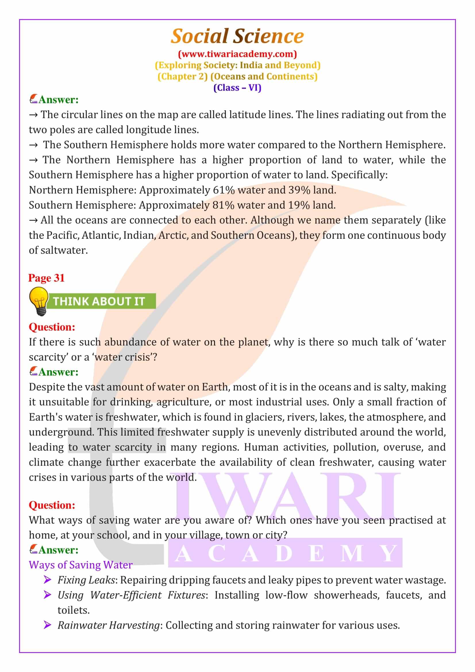 Class 6 Social Science Chapter 2 Question Answers