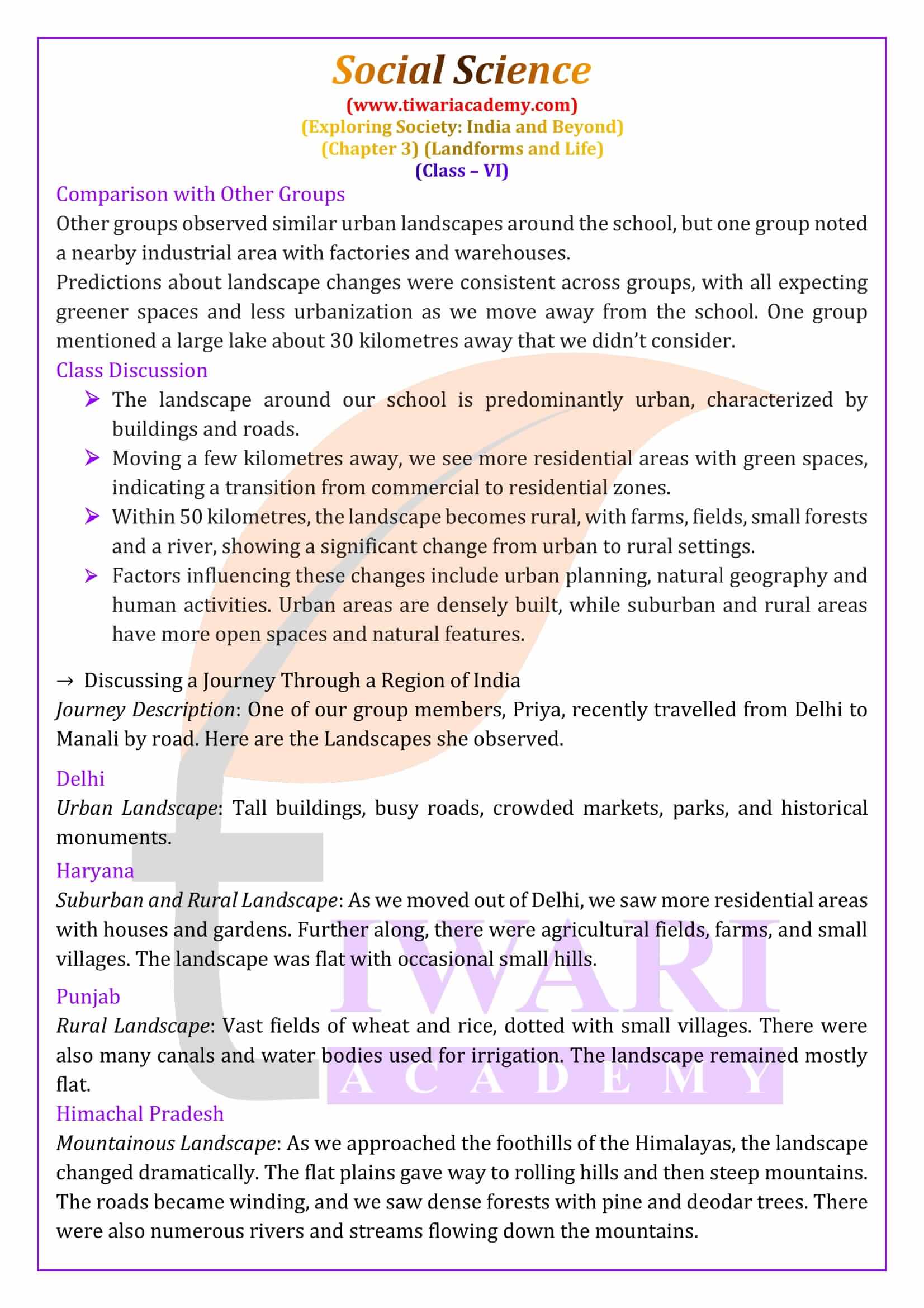 Class 6 Social Science Chapter 3 Question Answers