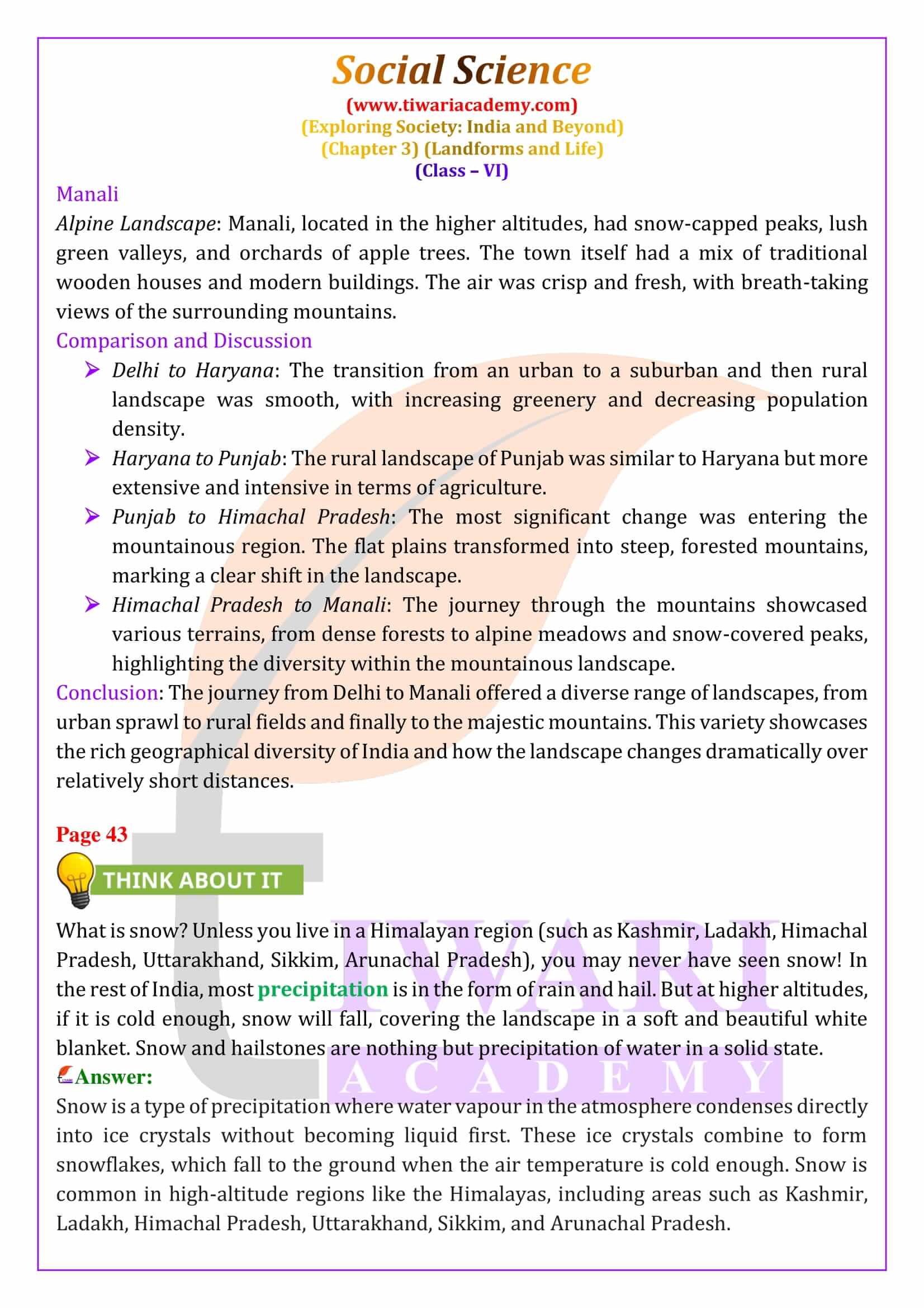 Class 6 Social Science Chapter 3 Exercises