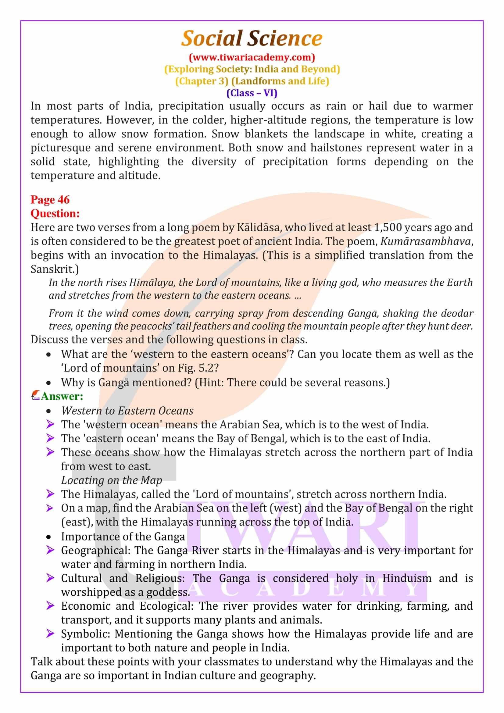 Class 6 Social Science Chapter 3 all Question Answers