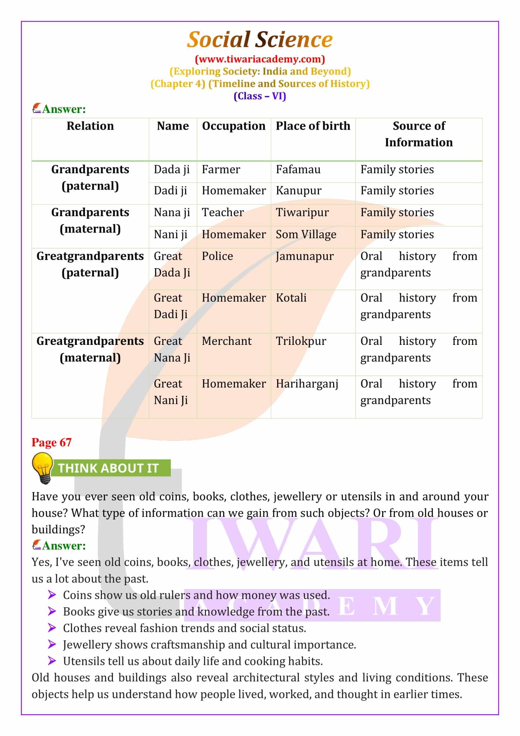 Class 6 Social Science Chapter 4 Free Solutions