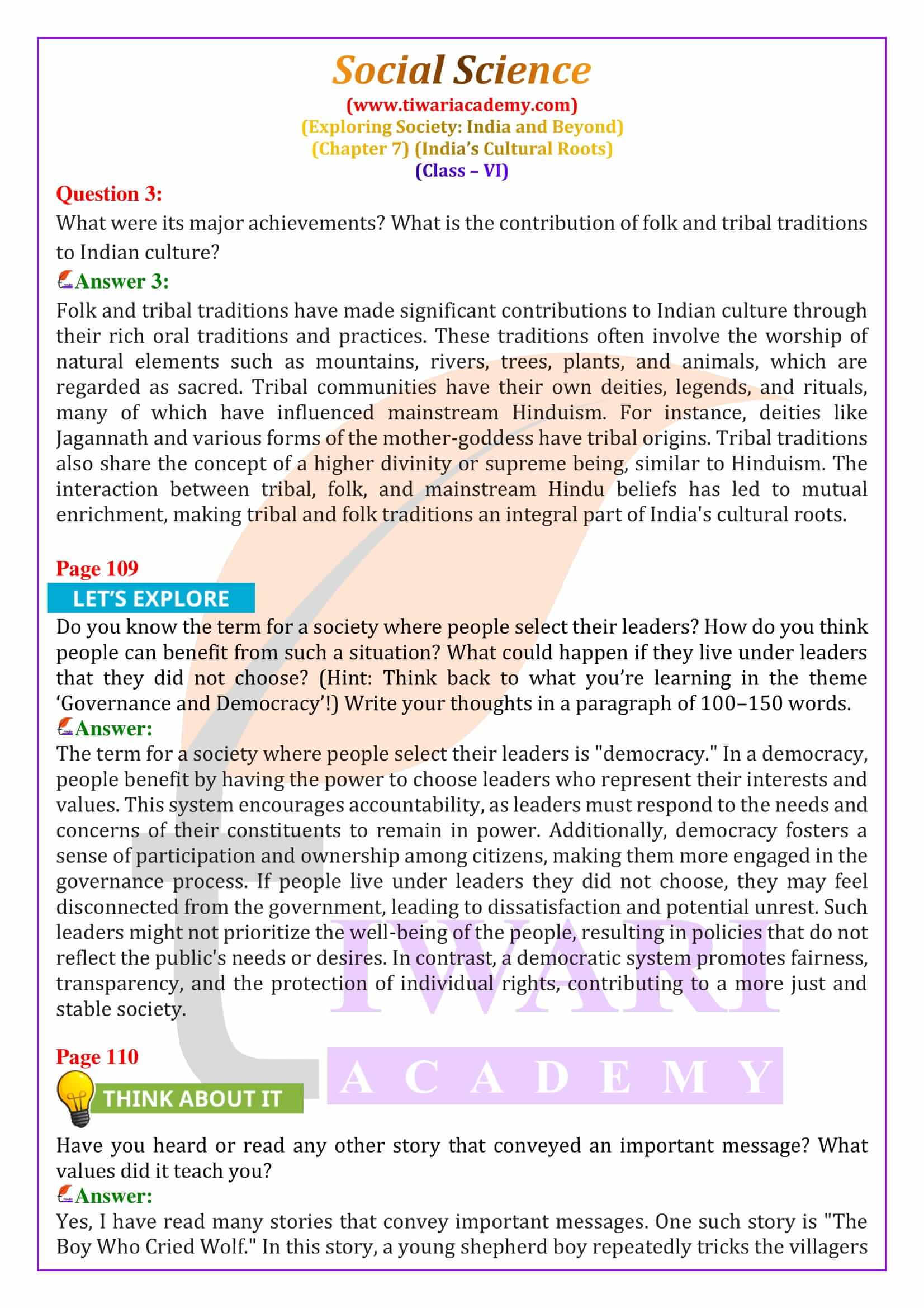 Class 6 Social Science Chapter 7