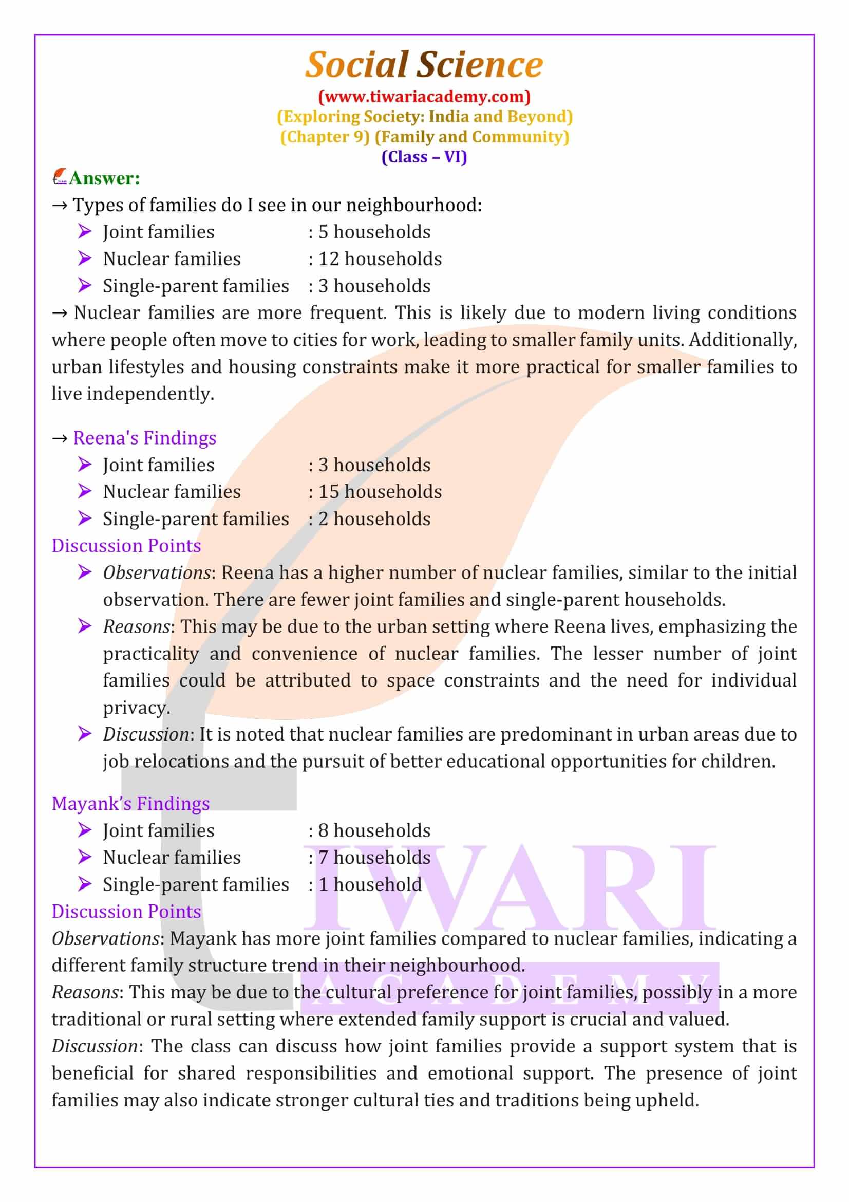 NCERT Solutions for Class 6 Social Science Chapter 9 in English Medium