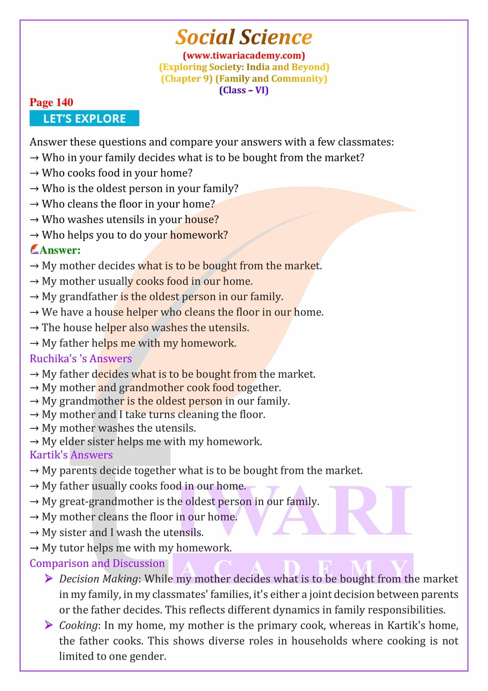 Class 6 Social Science Chapter 9 all Exercises