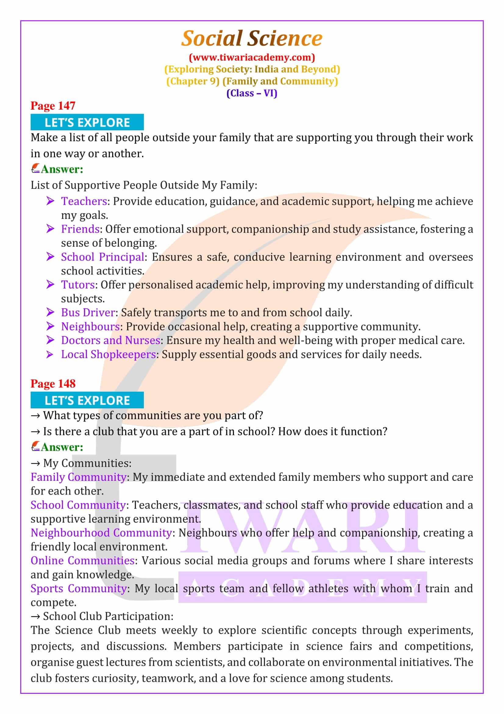 Class 6 Social Science Chapter 9 NCERT Answers