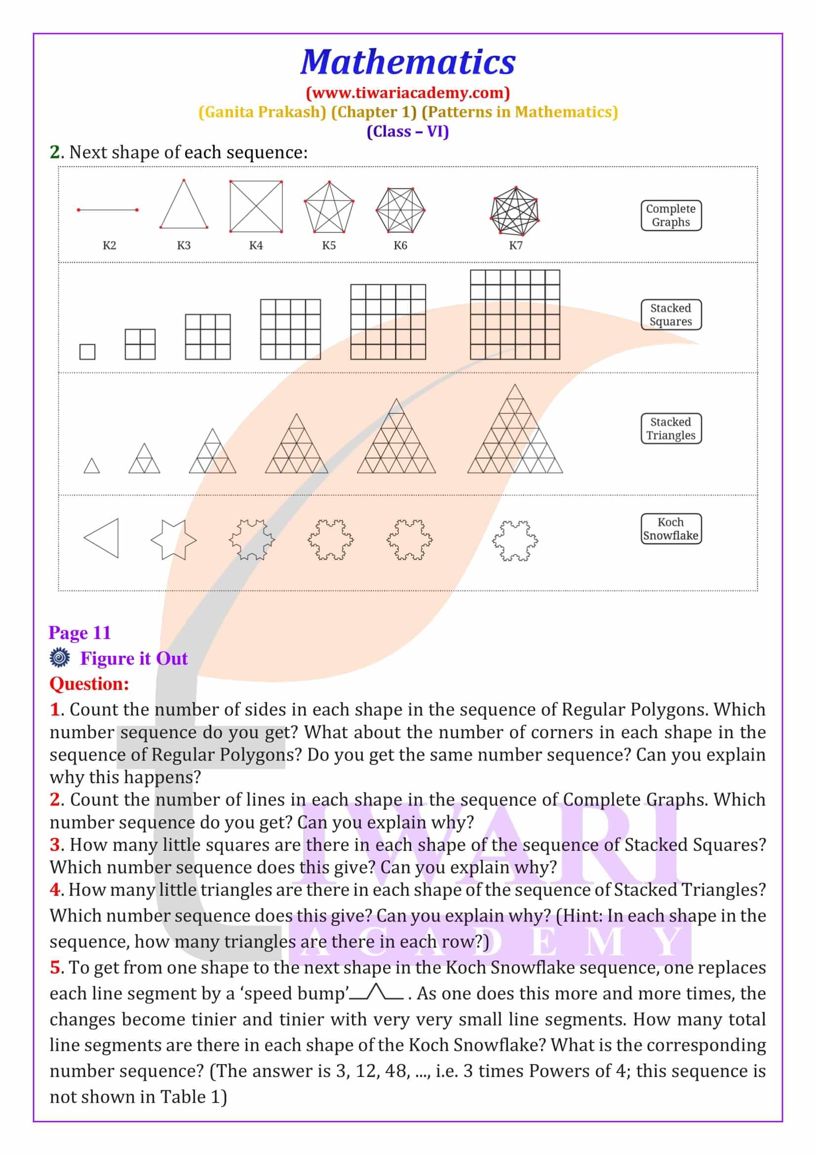 Class 6 Maths Ganita Prakash Chapter 1 in text questions