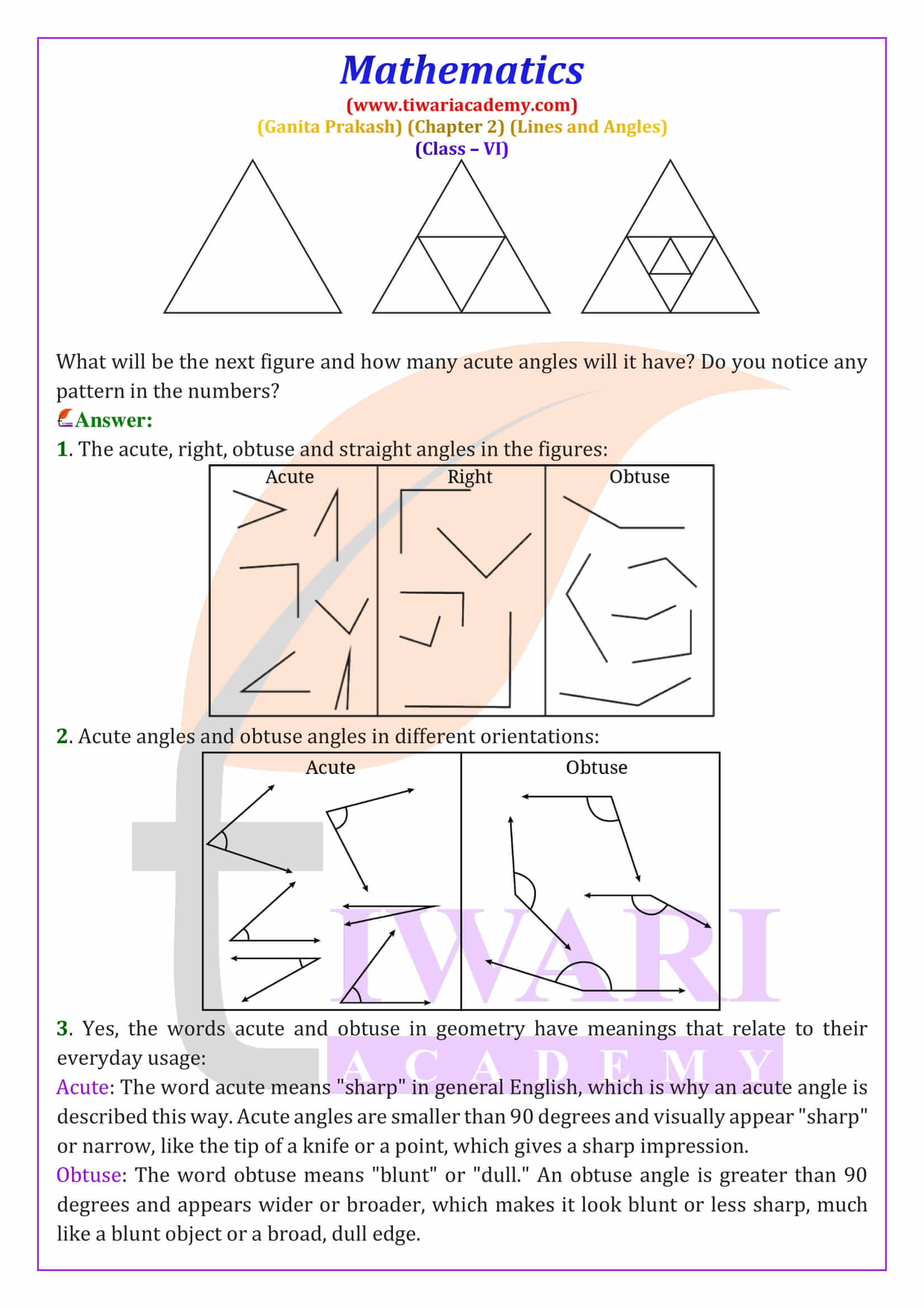 Class 6 Maths Ganit Prakash Chapter 2 Solution