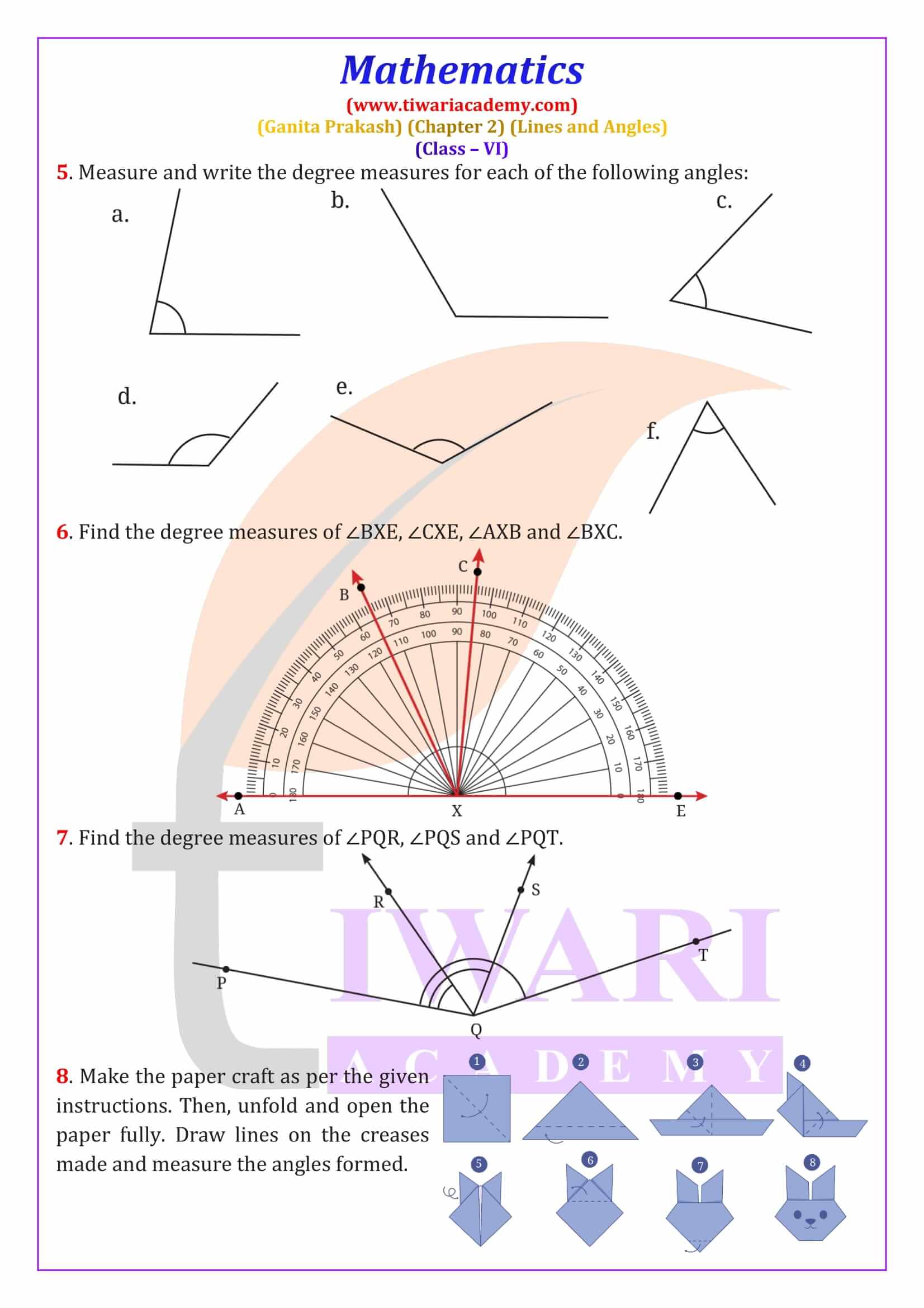 Class 6 Maths Ganit Prakash Chapter 2 English answers