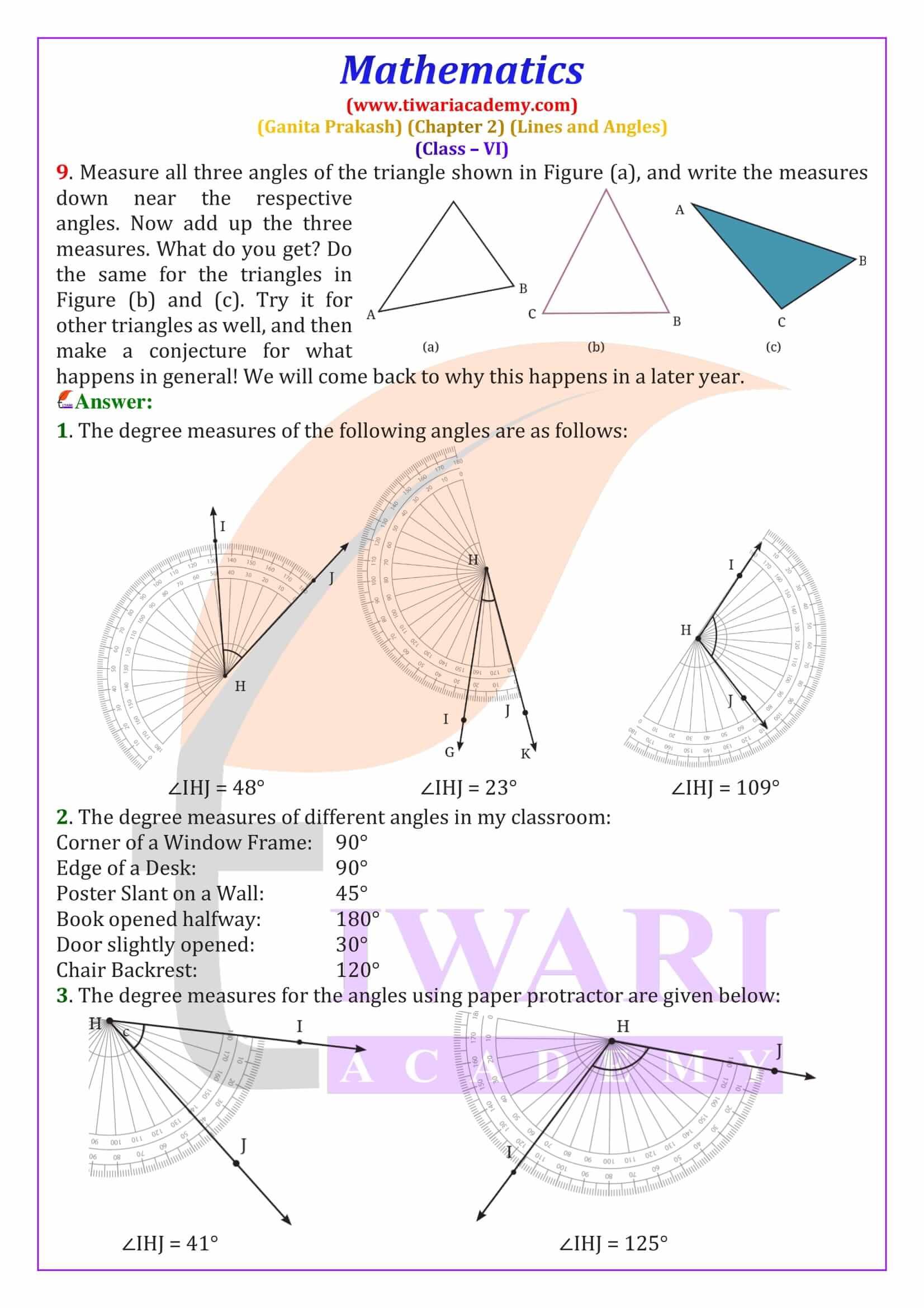 Class 6 Maths Ganit Prakash Chapter 2 English Medium