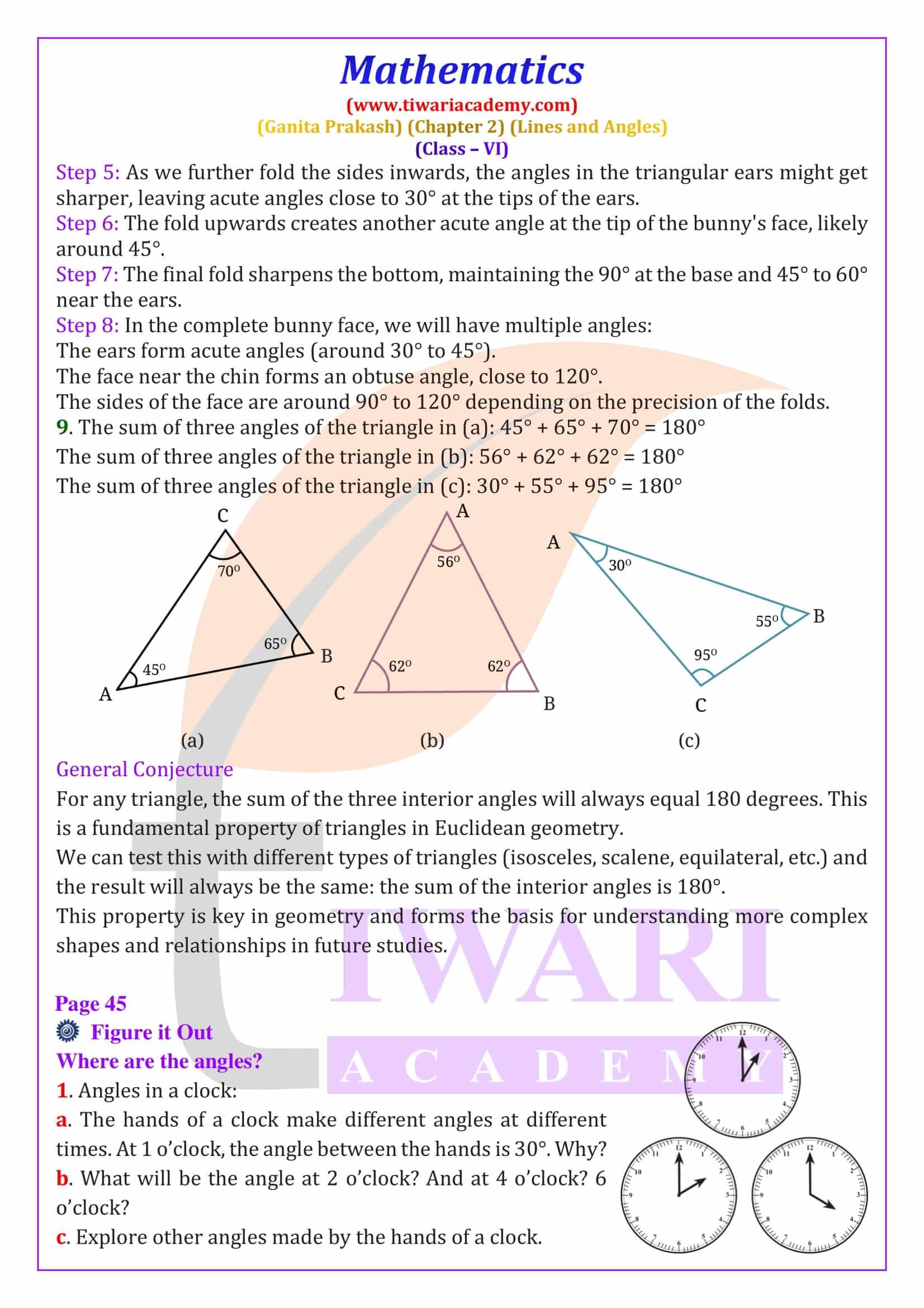 Class 6 Maths Ganit Prakash Chapter 2 all Exercises answers