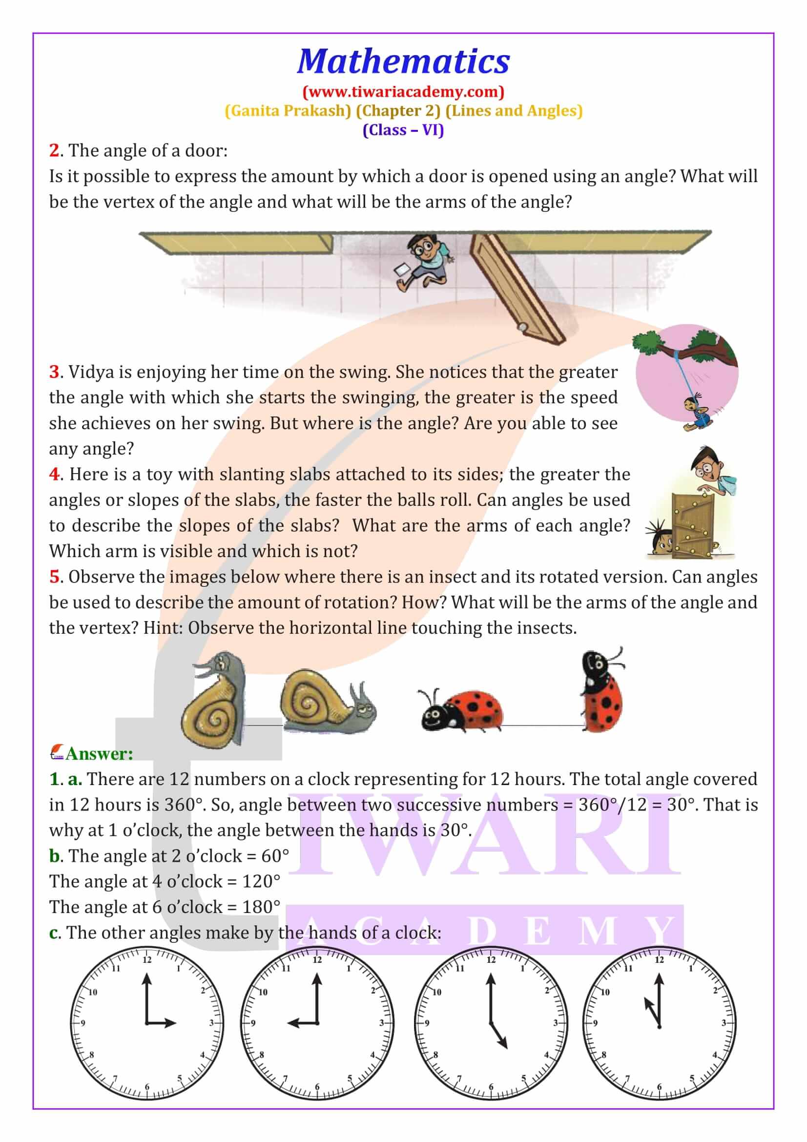 Class 6 Maths Ganit Prakash Chapter 2 Solution in English