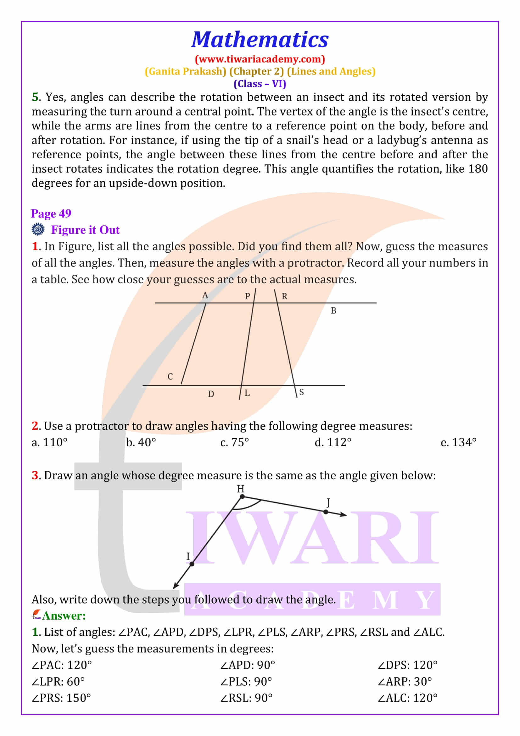 Class 6 Maths Ganit Prakash Chapter 2 for new session