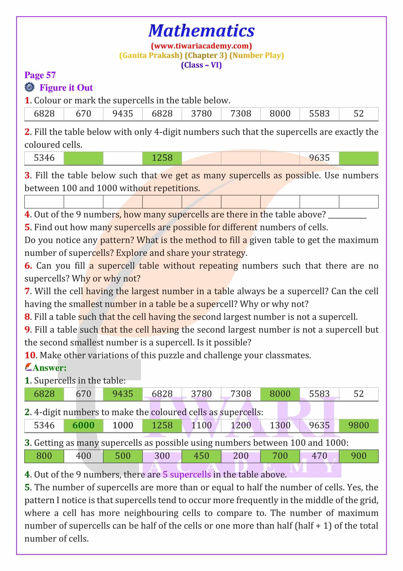 NCERT Solutions for Class 6 Maths Ganita Prakash Chapter 3 Free