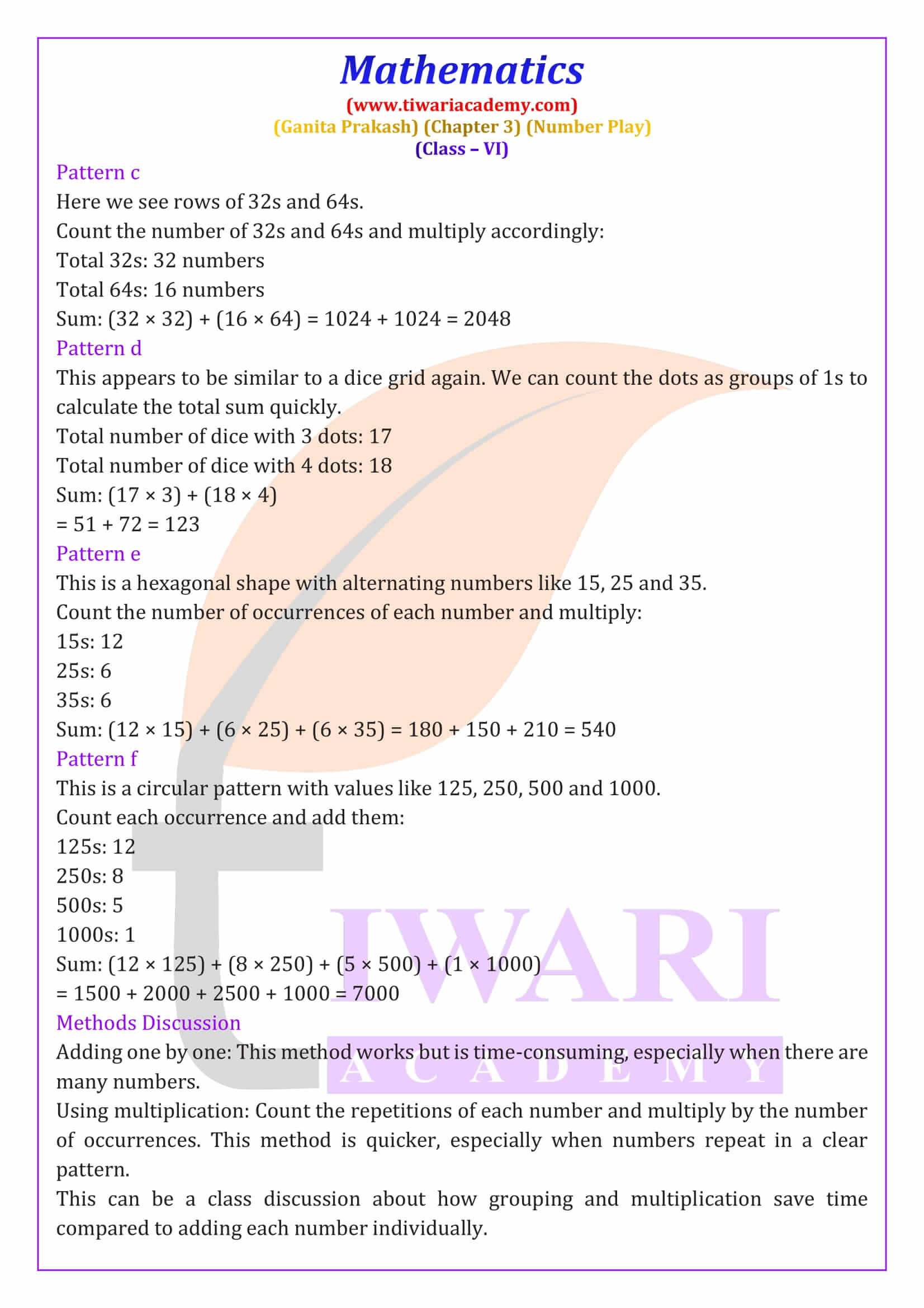 Class 6 Maths Ganit Prakash Chapter 3 in English Medium