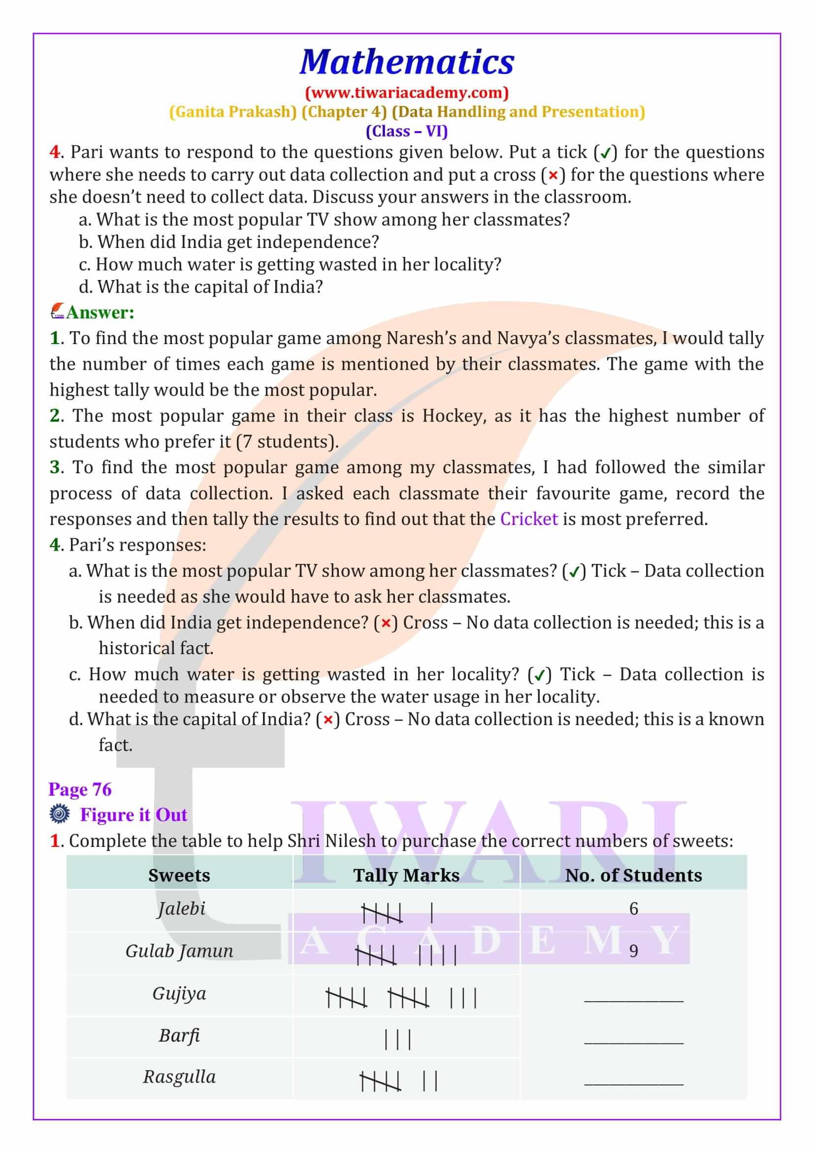 NCERT Solutions for Class 6 Maths Ganita Prakash Chapter 4 Question Answers