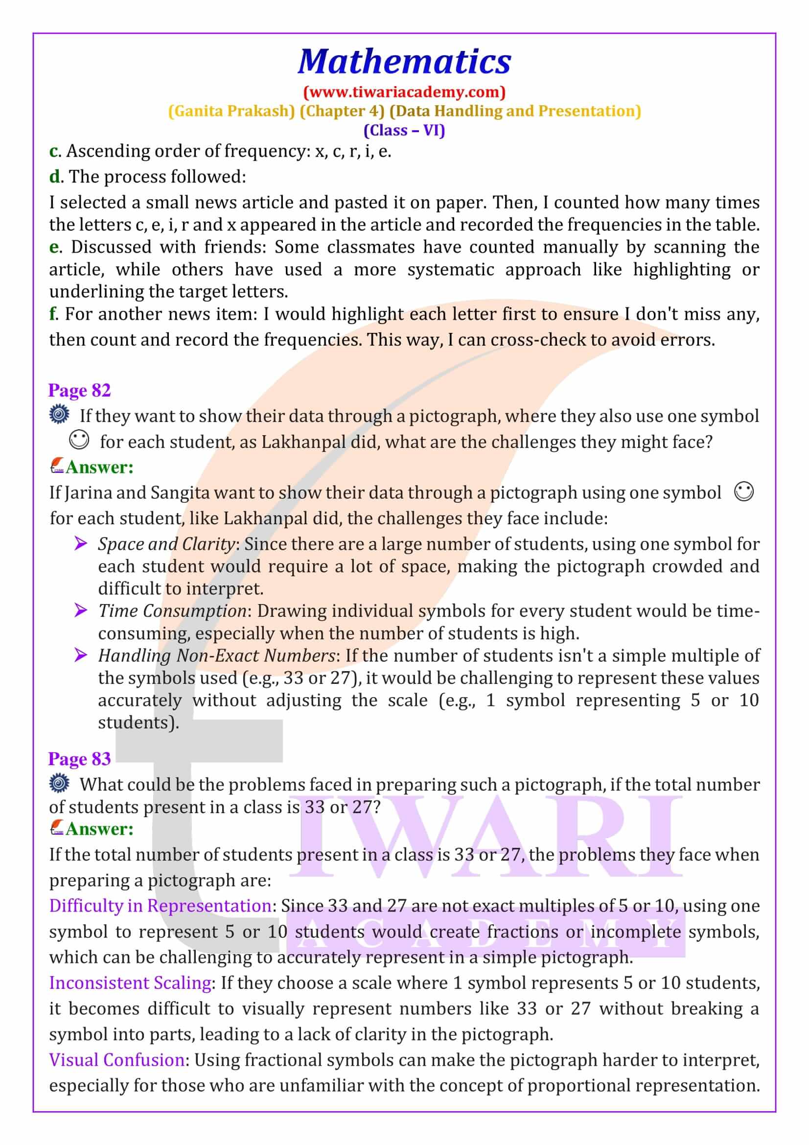 NCERT Solutions for Class 6 Maths Ganit Prakash Chapter 4 in English Medium