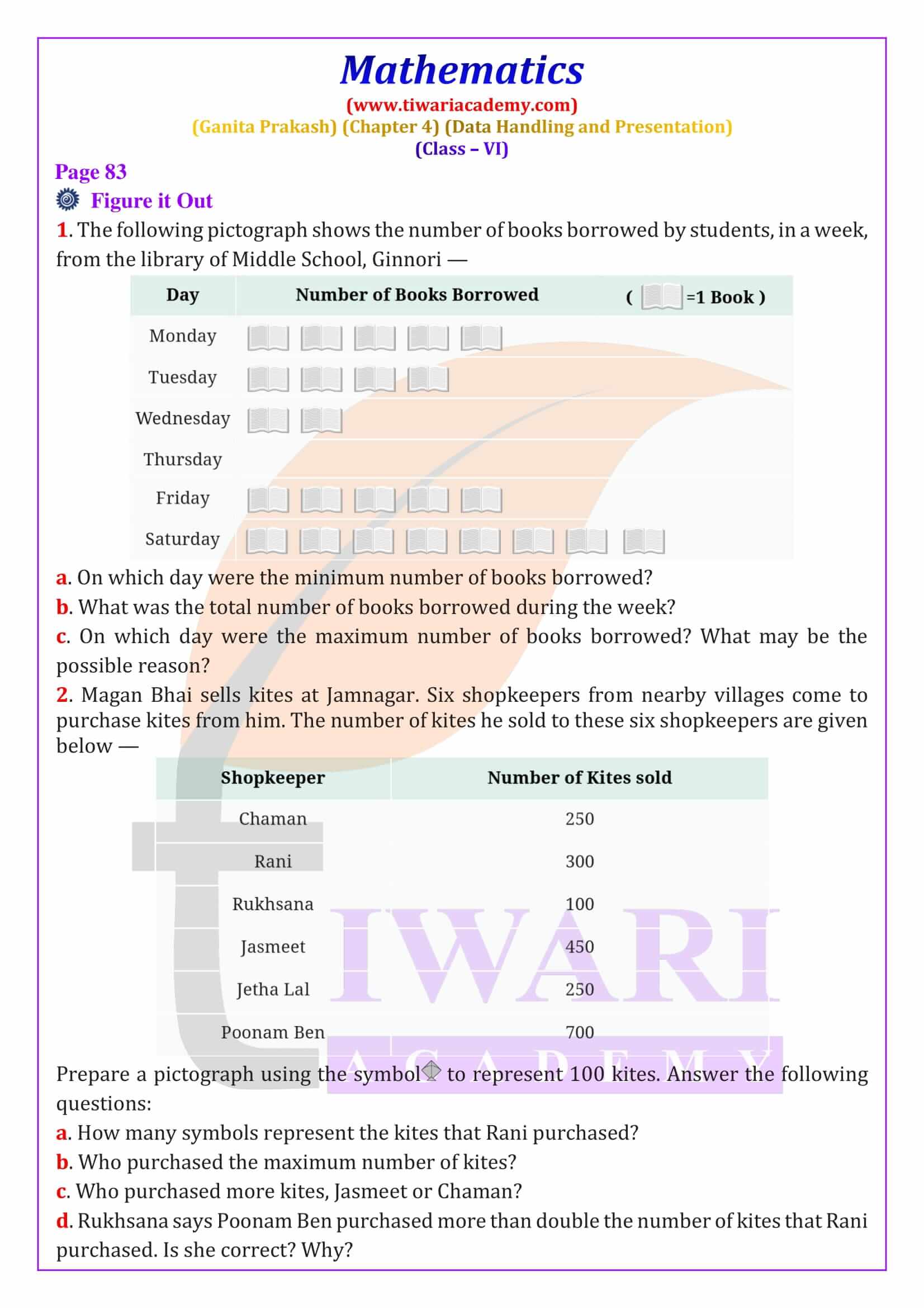 NCERT Solutions for Class 6 Maths Ganit Prakash Chapter 4 All answers