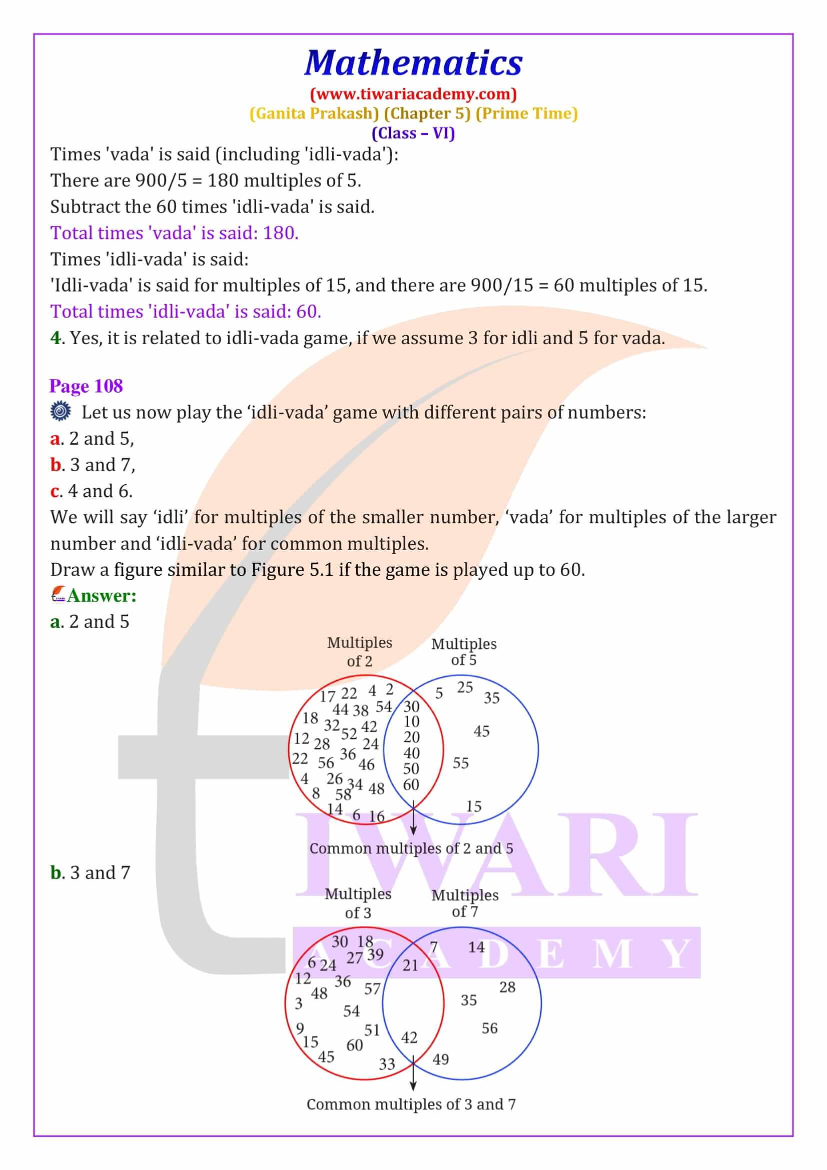 Class 6 Maths Ganita Prakash Chapter 5 Prime Time