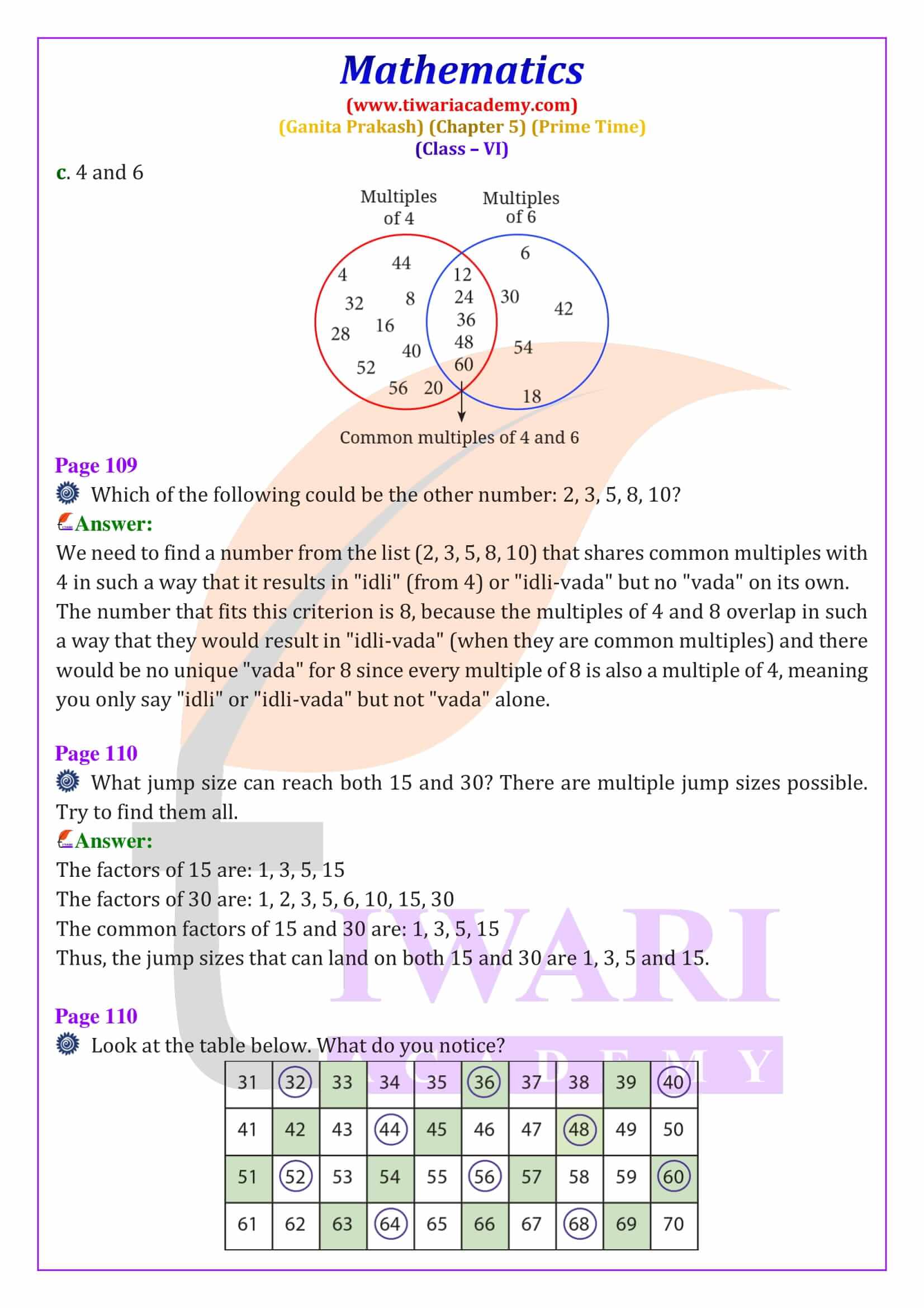 NCERT Solutions for Class 6 Maths Ganita Prakash Chapter 5 Answers