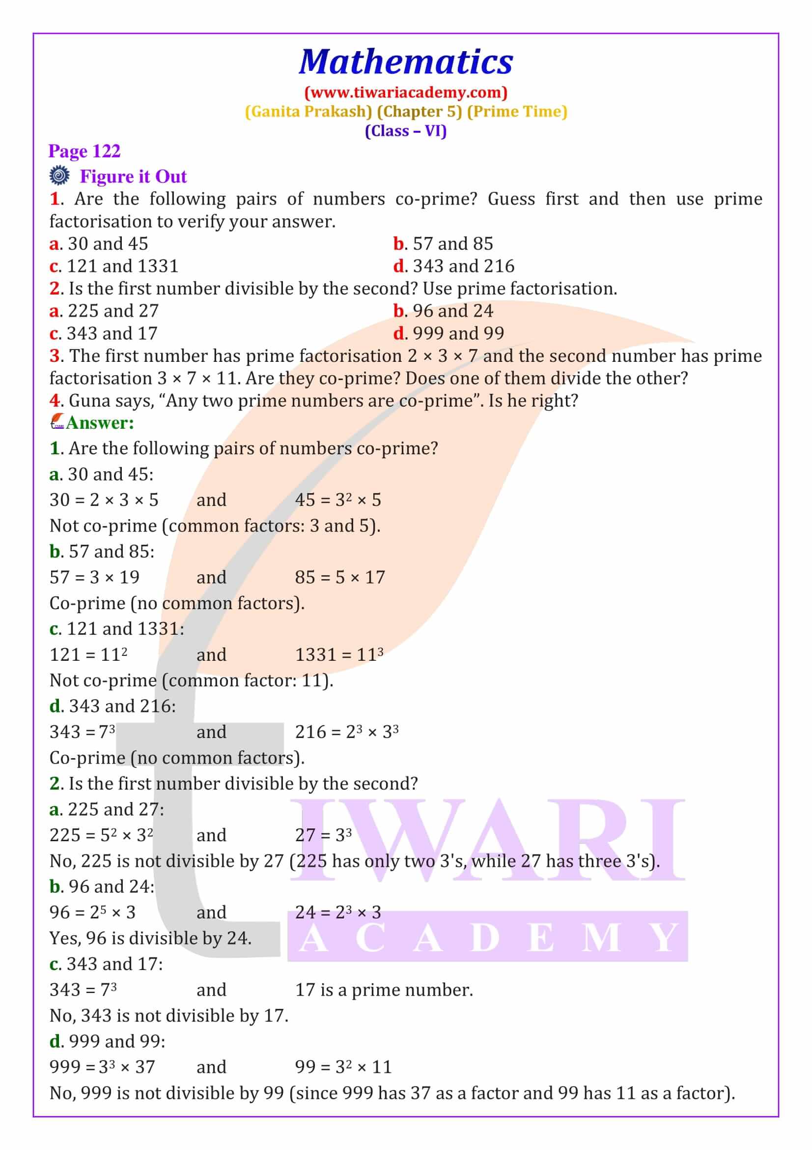 Class 6 Maths Ganit Prakash Chapter 5 Question Answers