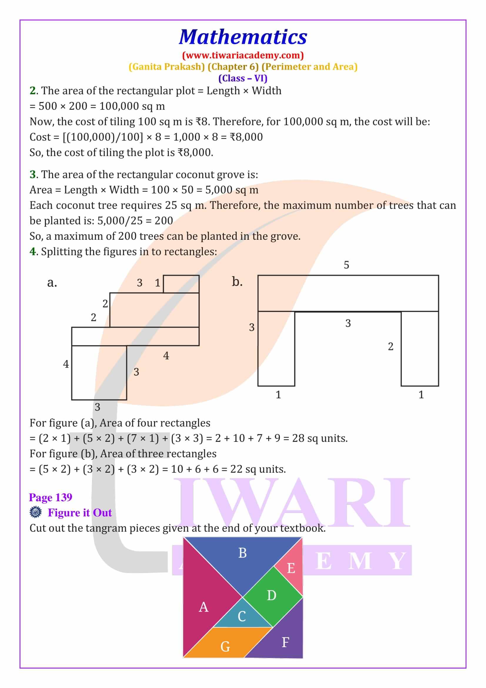 Class 6 Maths Ganita Prakash Chapter 6 all Page questions