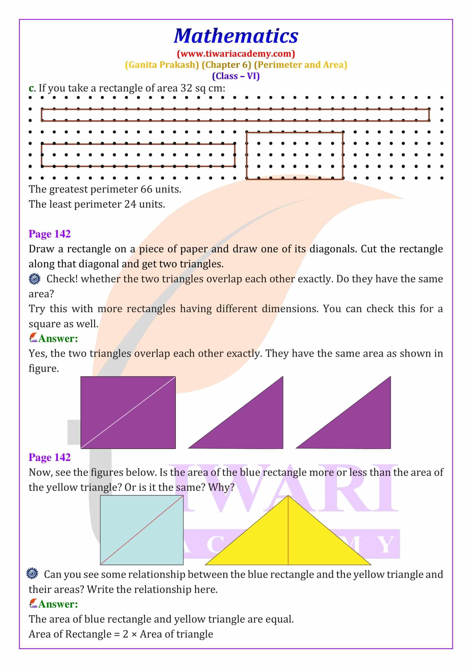 Class 6 Maths Ganit Prakash Chapter 6