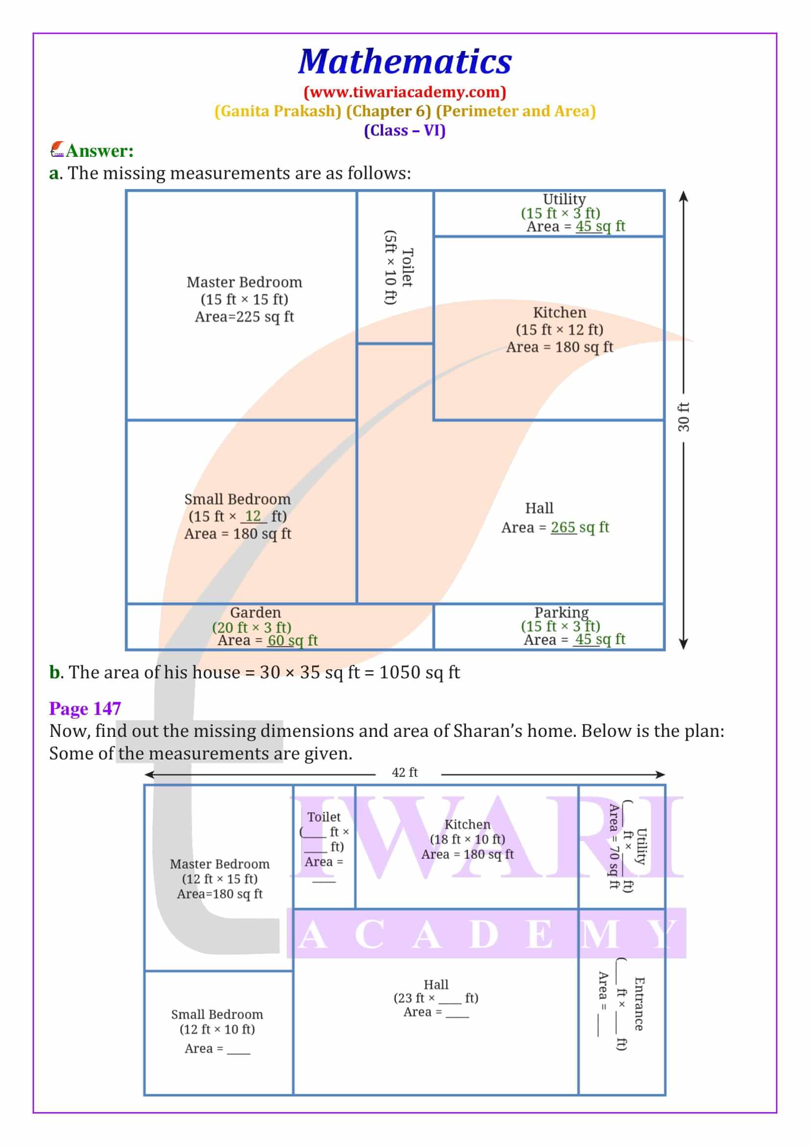 Class 6 Maths Ganit Prakash Chapter 6 Free solutions