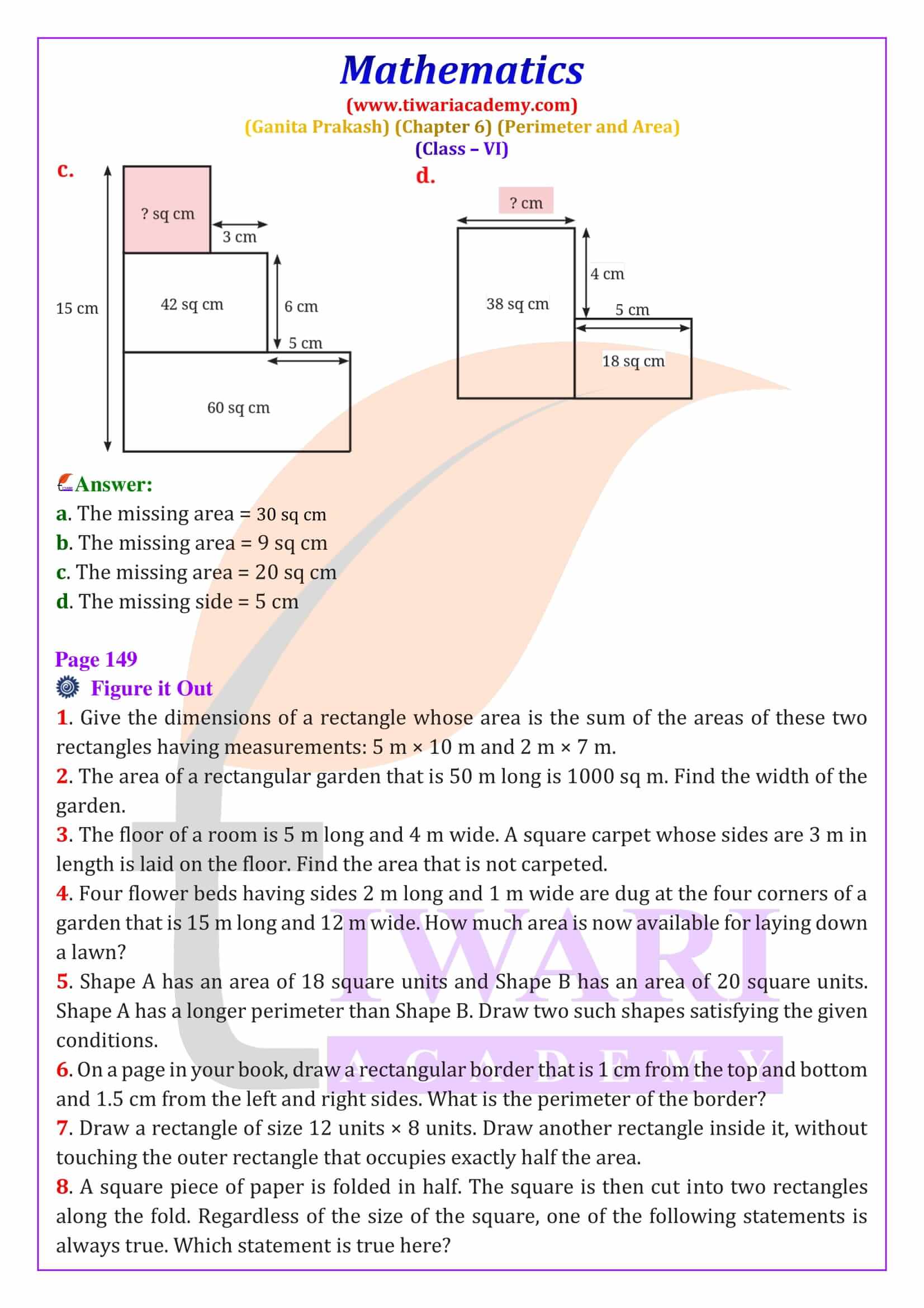 Class 6 Maths Ganit Prakash Chapter 6 From new book