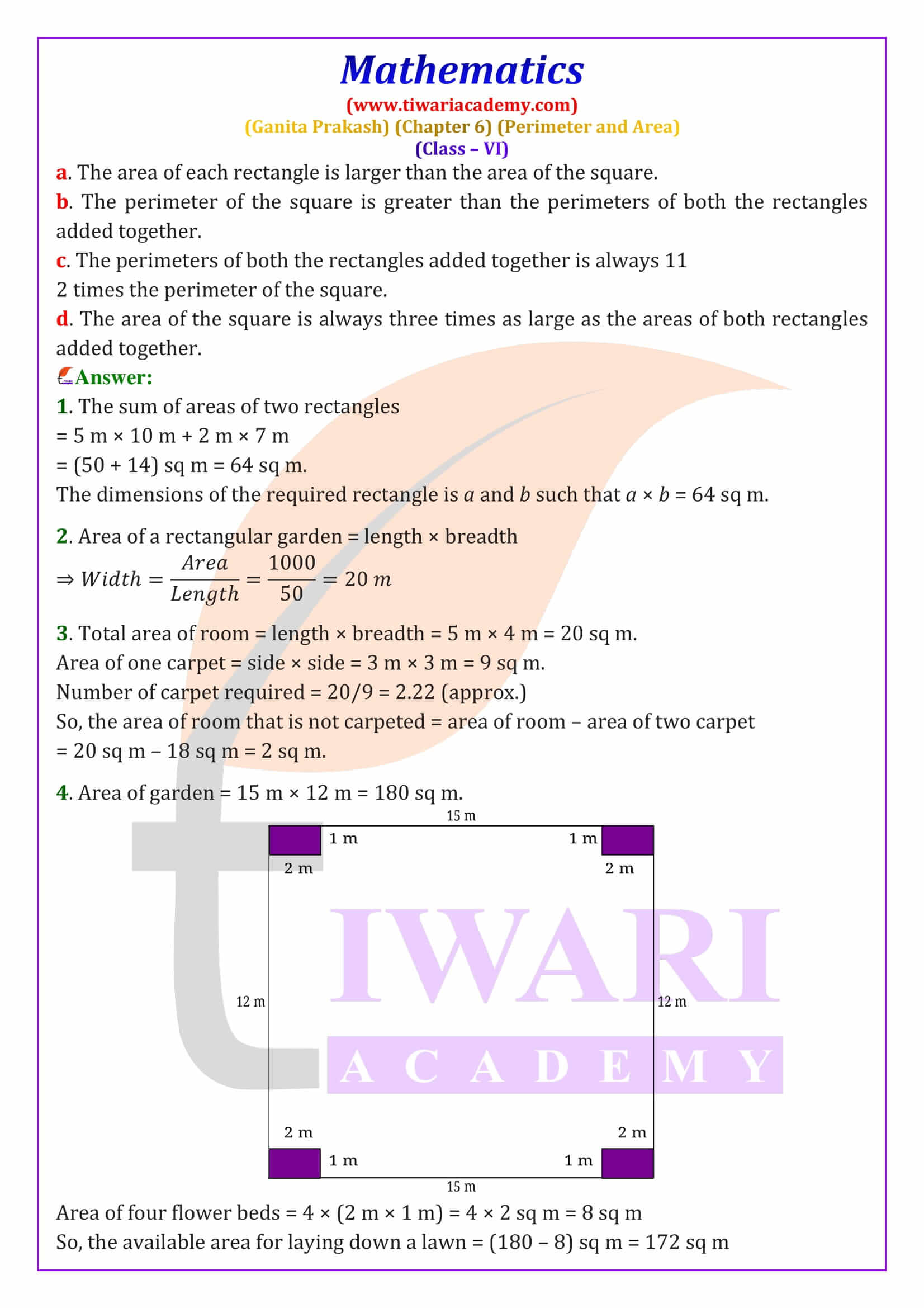 Class 6 Maths Ganit Prakash Chapter 6 New Syllabus