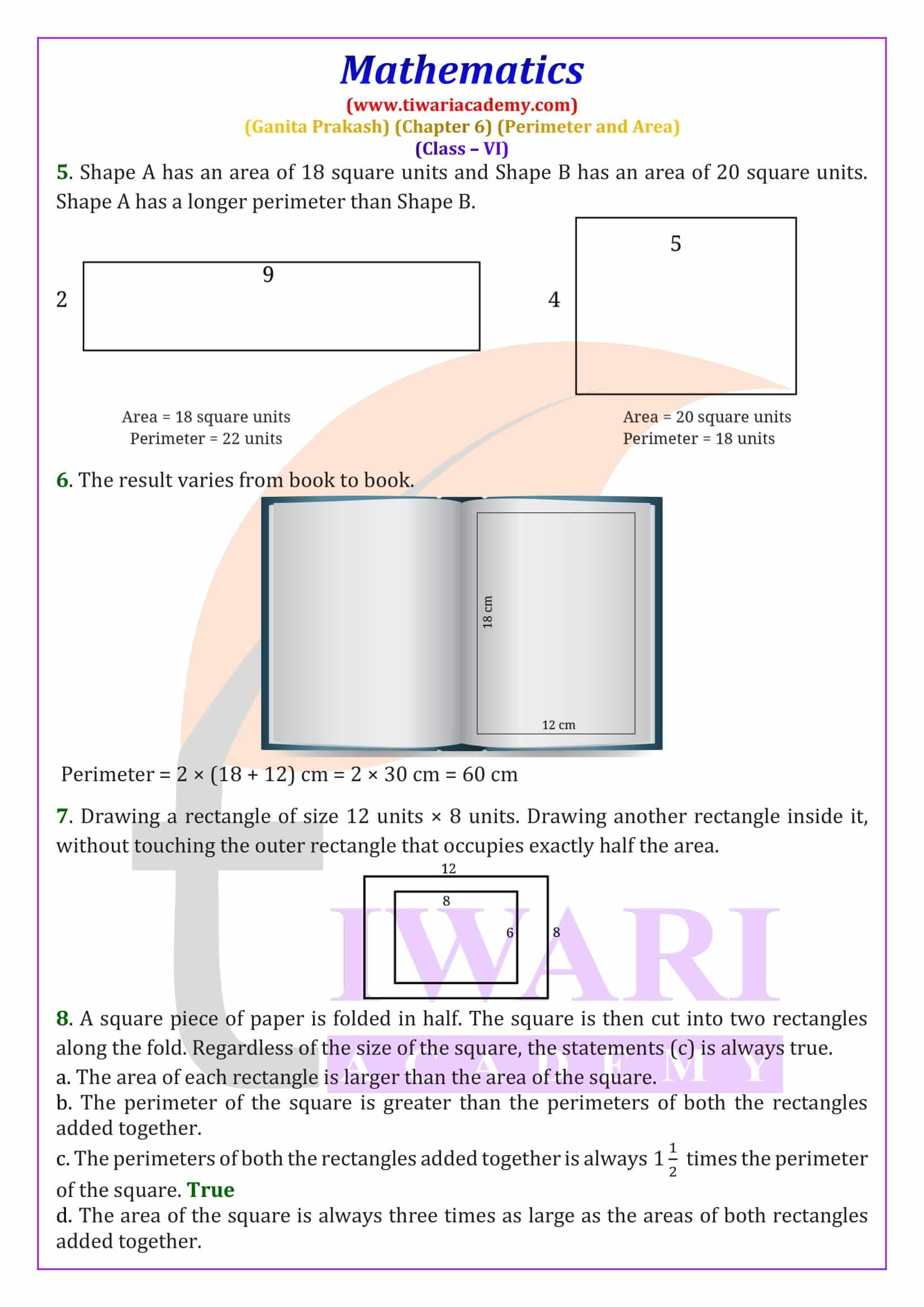 Class 6 Maths Ganit Prakash Chapter 6 New addition