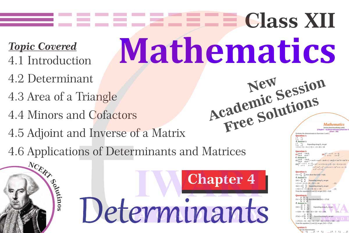 Class 12 Mathematics Chapter 4 Determinants