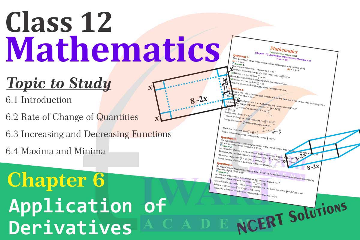 Class 12 Mathematics Chapter 6 Solutions